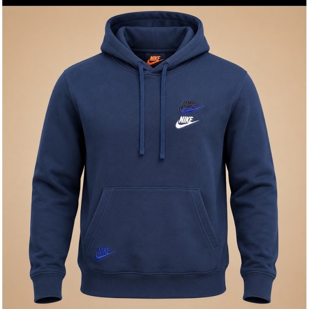 Nike Mens Sport Essentials+ Pullover Hoodie Navy Blue DM8882-476 Large